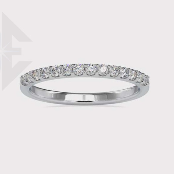 Shared prong single line band Bracelet in 18k rose gold,yellow gold