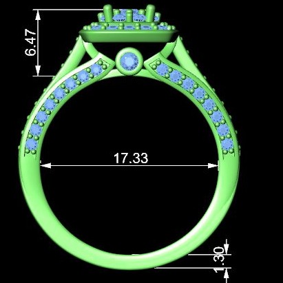 18kt / 750 gold, engagement ladies diamond ring with prongs