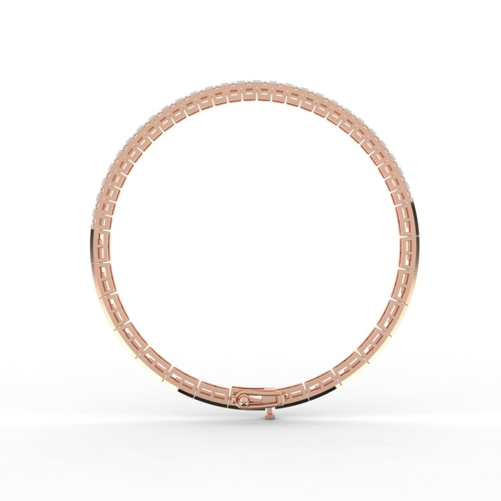 Floating Diamond Two Tone Tennis Bracelet