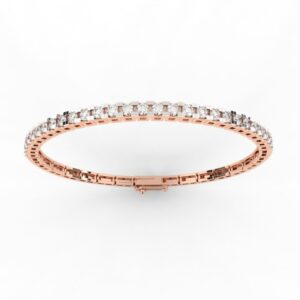 Floating Diamond Two Tone Tennis Bracelet