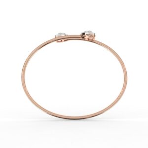 Heart Shaped Open Cuff Flexible Bypass Bracelet