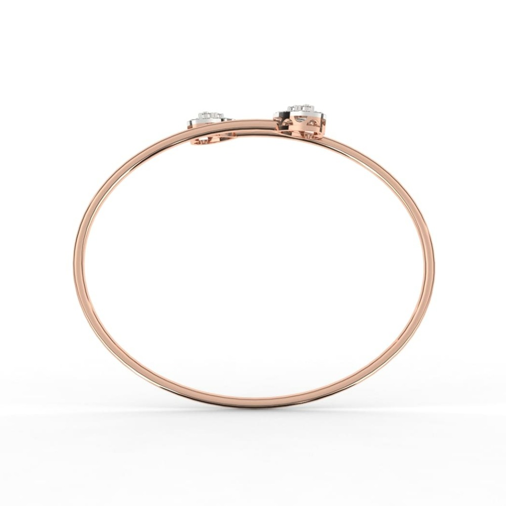 Heart Shaped Open Cuff Flexible Bypass Bracelet