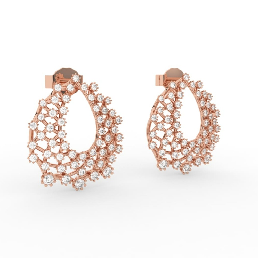 Large Filigree Chandelier Diamond Earrings