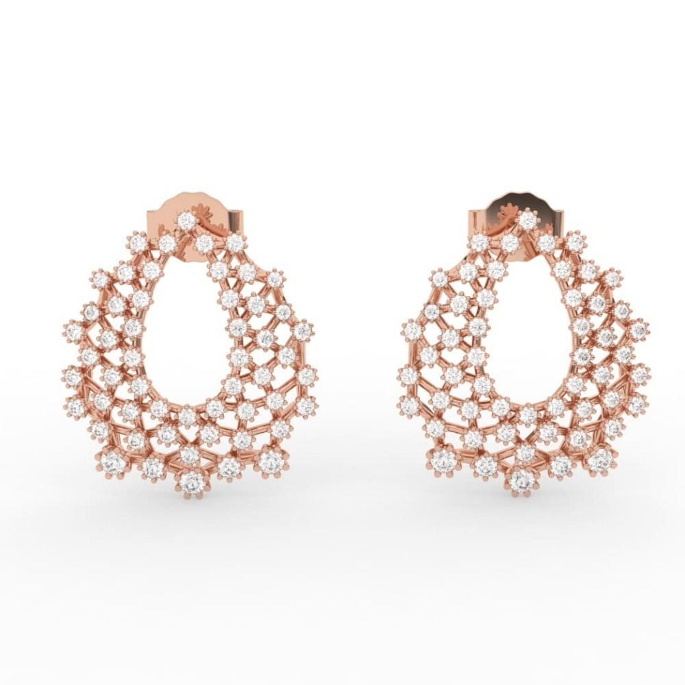 Large Filigree Chandelier Diamond Earrings