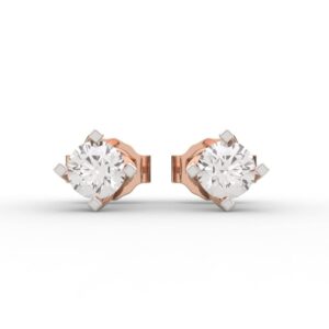 Solitaire Brilliant Diamond Stud Earrings