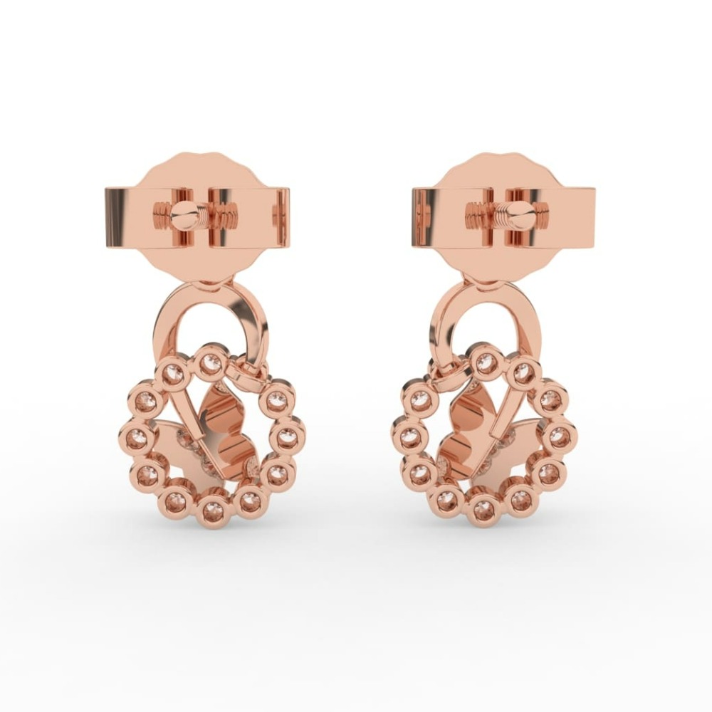 Butterfly Style Diamond Dangle Earrings