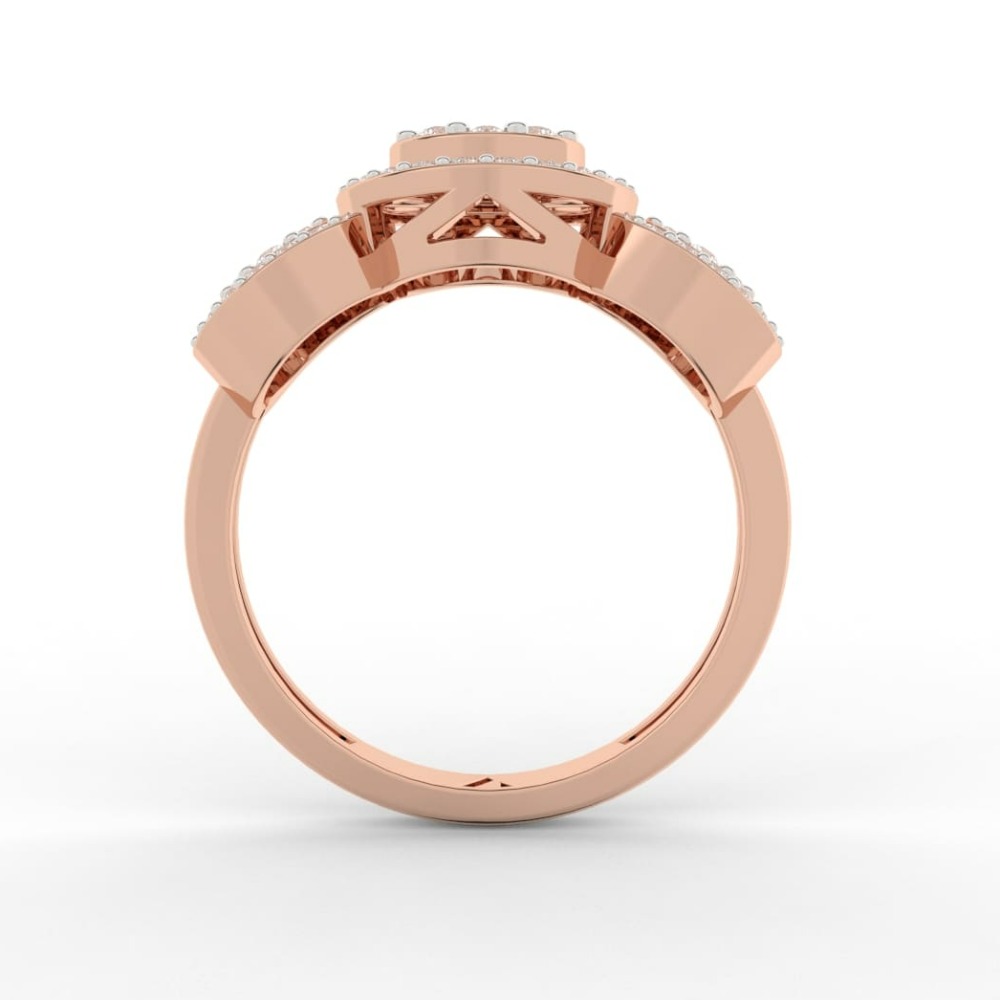 Hip Hop Style Art Deco Lab Grown Diamond Ring