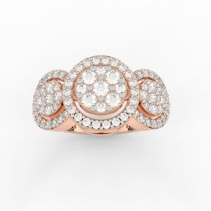 Hip Hop Style Art Deco Lab Grown Diamond Ring