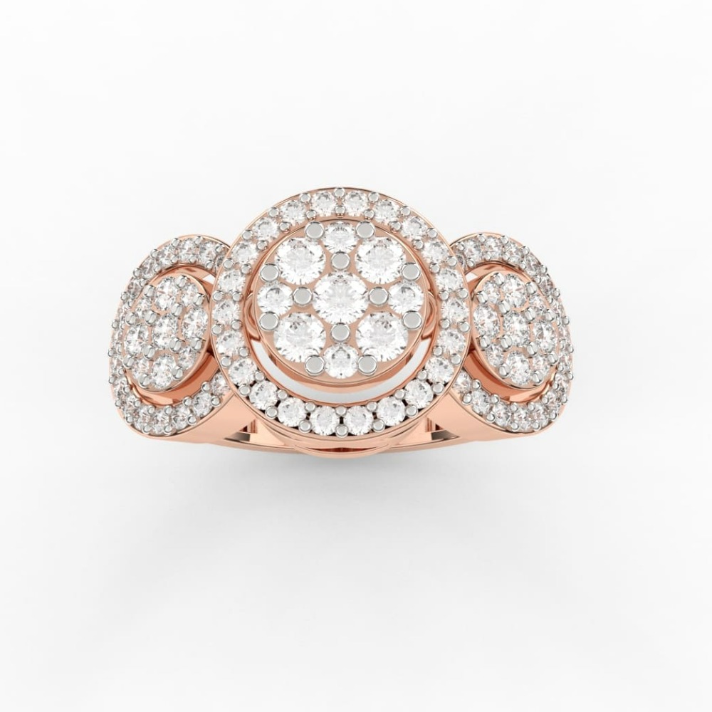 Hip Hop Style Art Deco Lab Grown Diamond Ring
