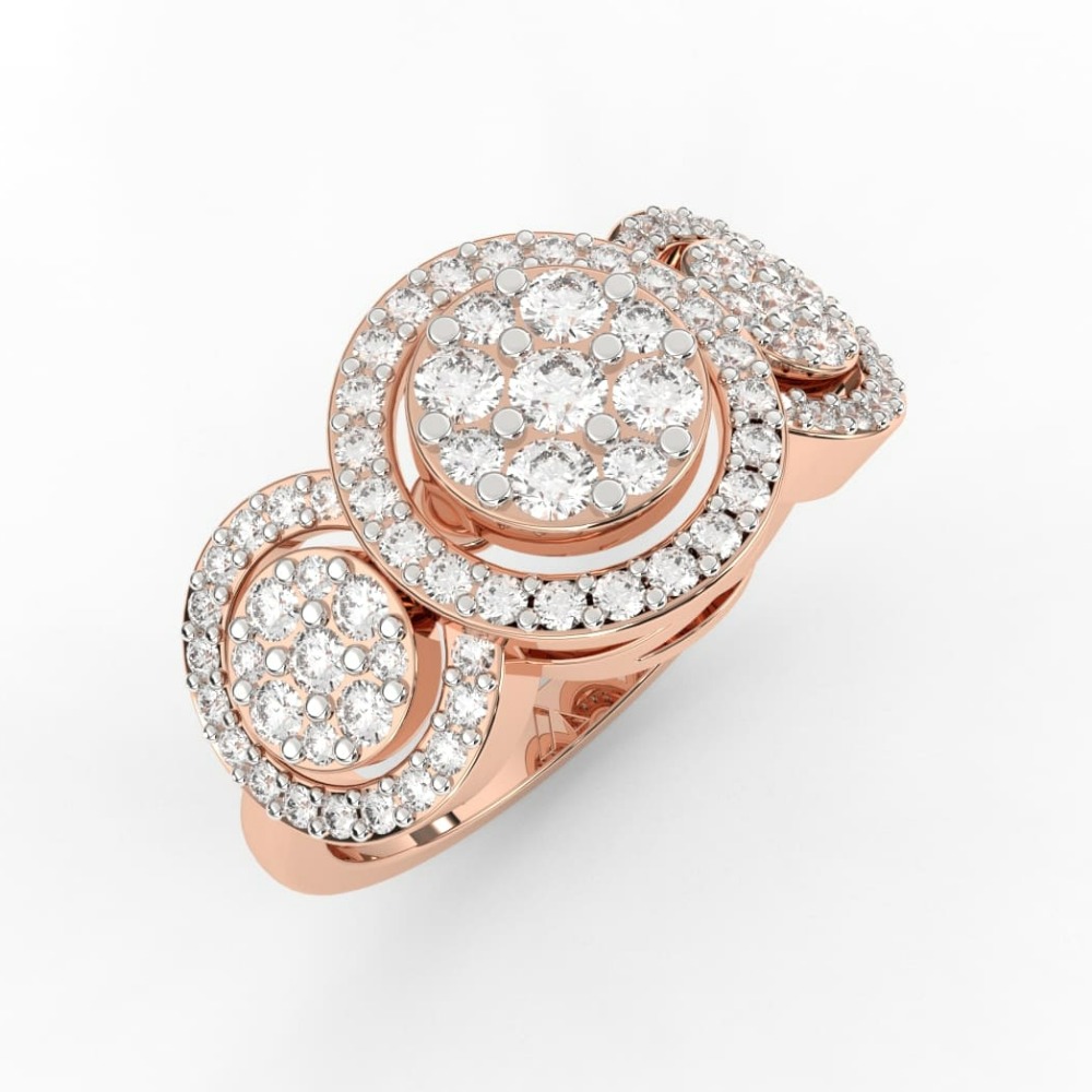 Hip Hop Style Art Deco Lab Grown Diamond Ring