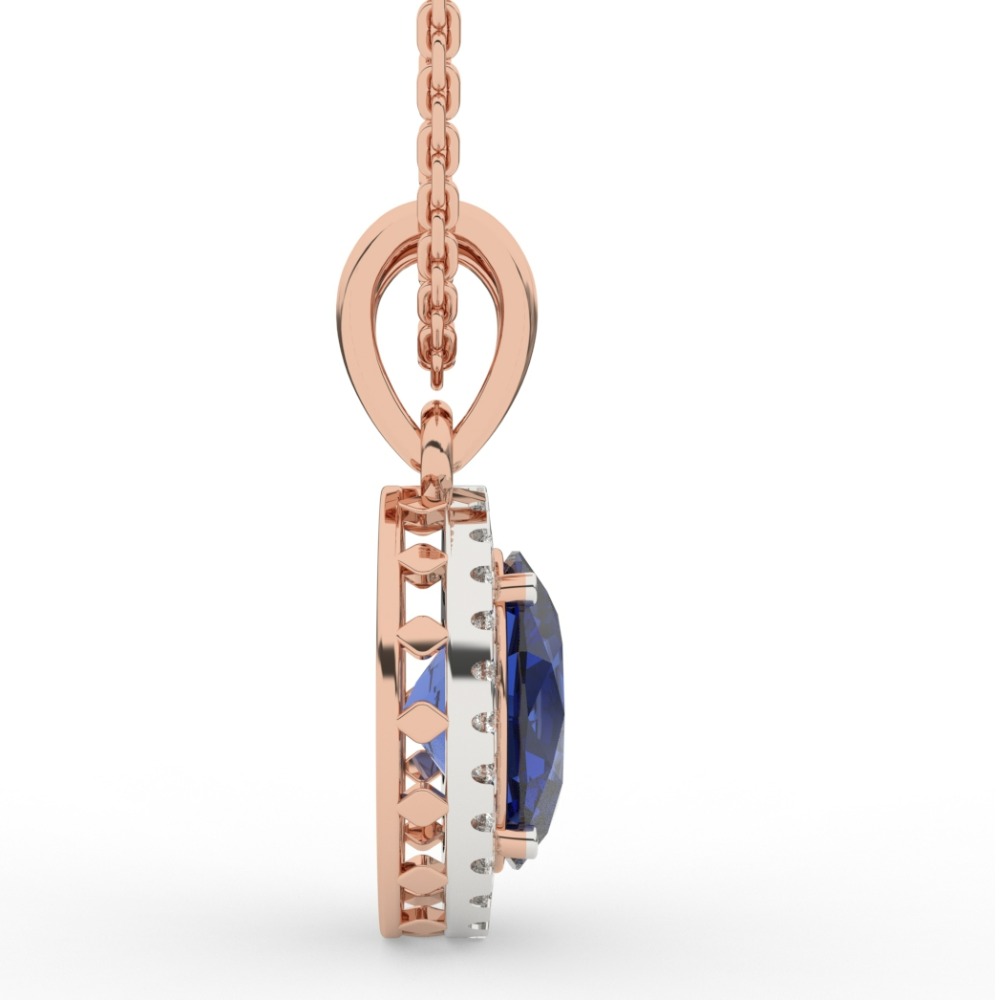 Classy Oval Halo Sapphire Gem