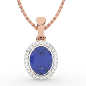 Classy Oval Halo Sapphire Gem