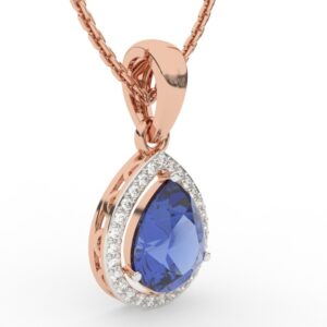Blue Sapphire Blooming Pendant