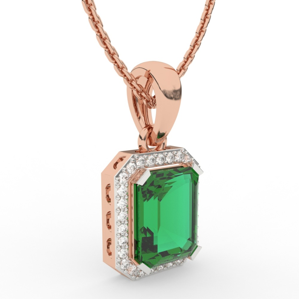 Ethnic Emerald Diamond Pendant