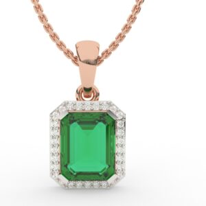 Ethnic Emerald Diamond Pendant