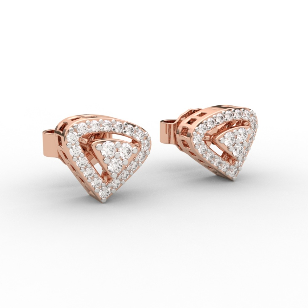 Blissful Triangle Diamond Earring
