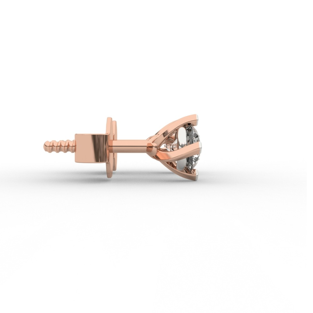 Simple Solitaire Stud Earrings