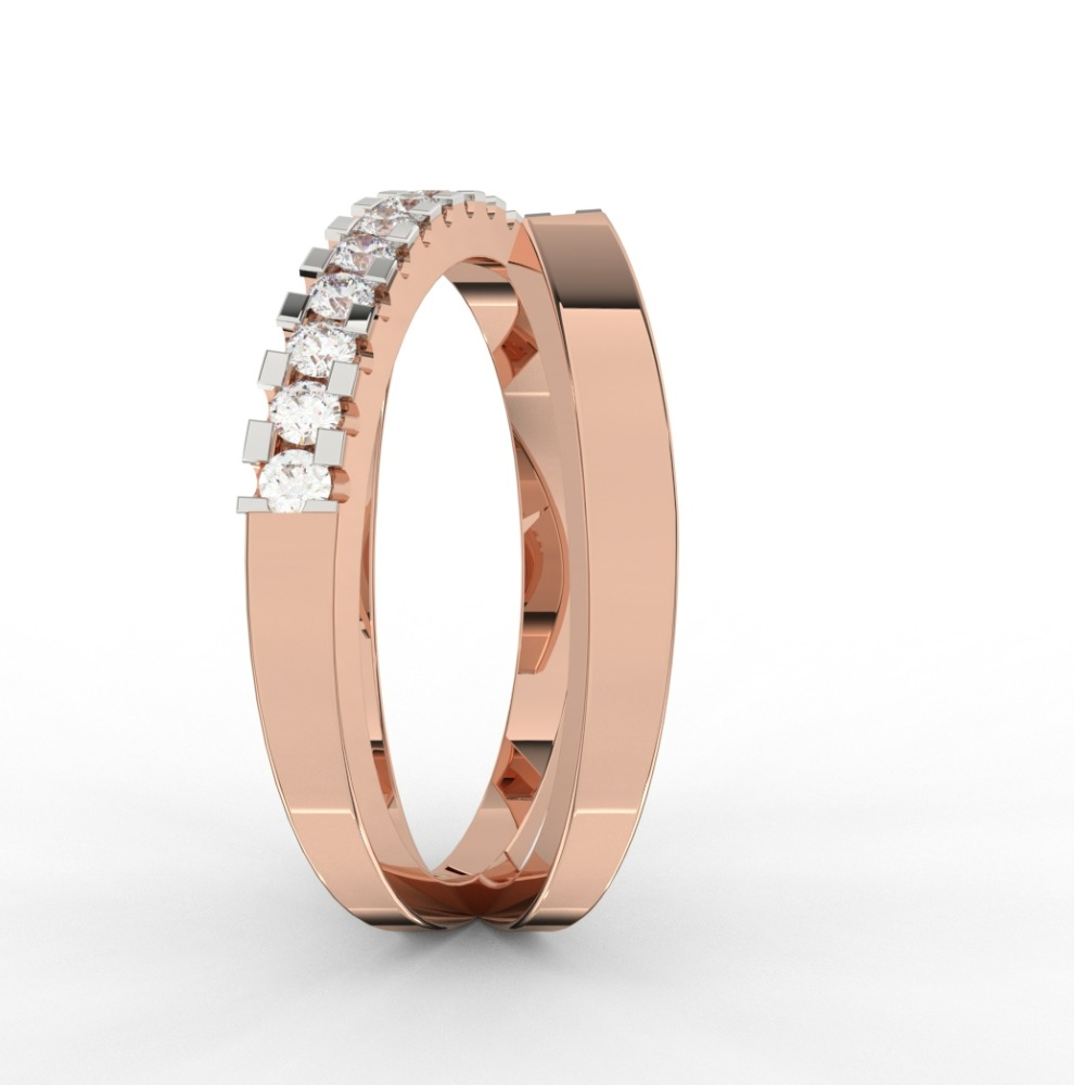 Serene Streaks Lab Grown Diamond Ring