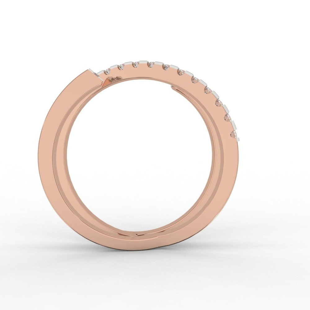 Serene Streaks Lab Grown Diamond Ring