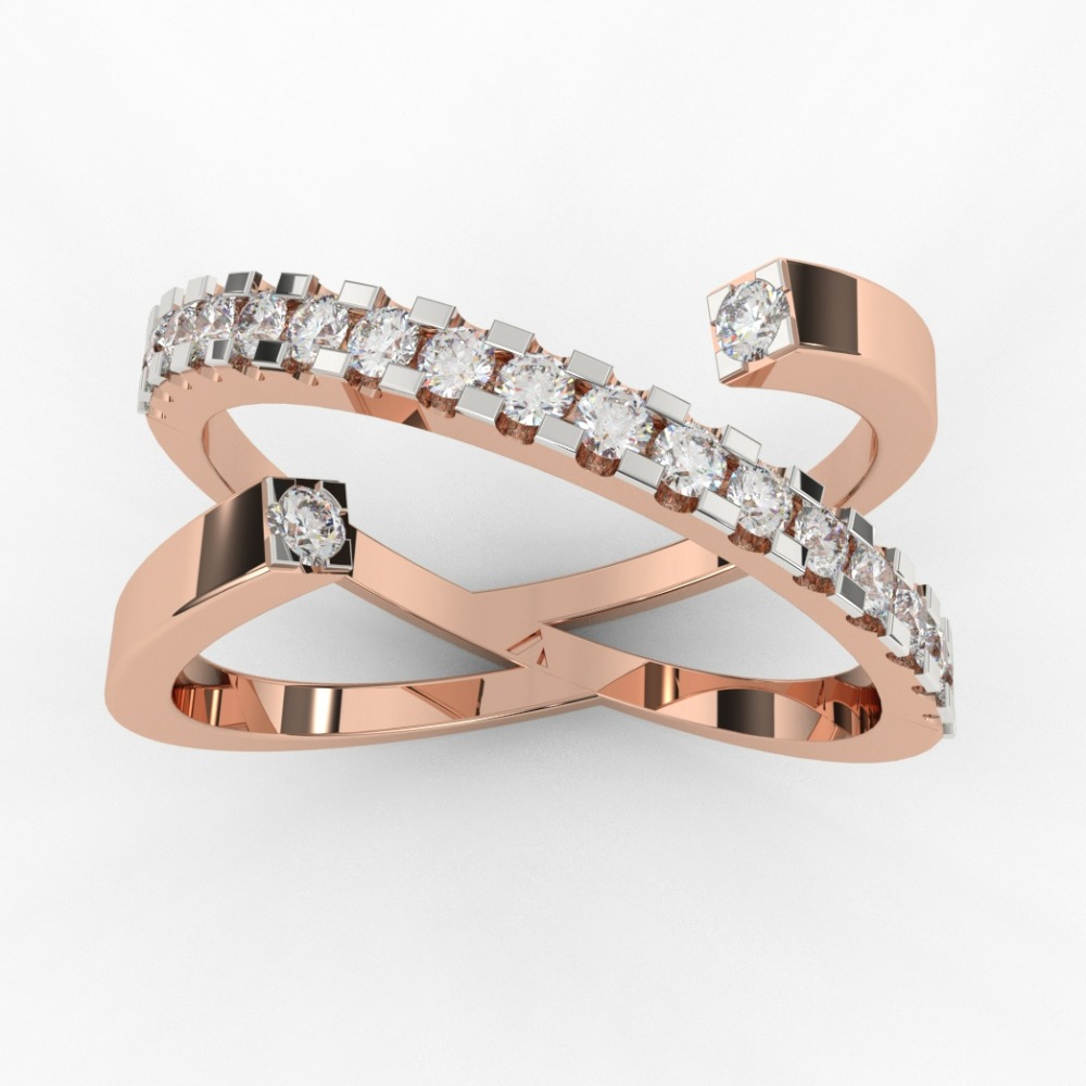 Serene Streaks Lab Grown Diamond Ring