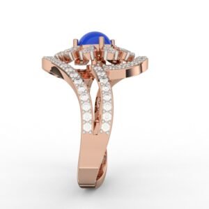 Gleaming Flower Lab Grown Diamond Bridal Ring