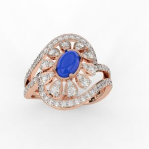 Gleaming Flower Lab Grown Diamond Bridal Ring