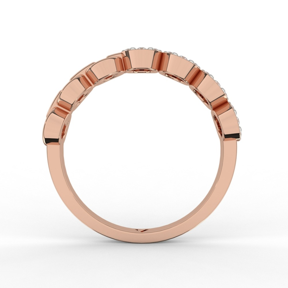 Symbolized Diamonds Wedding Band