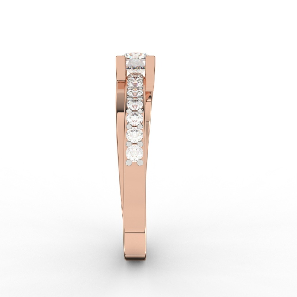 Glitter Diamond Solitaire Bridal Ring