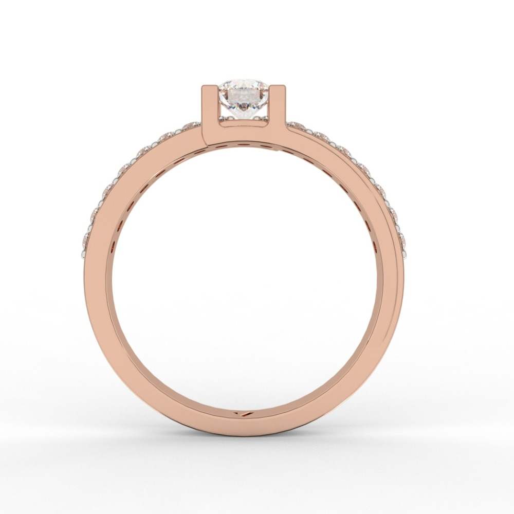 Glitter Diamond Solitaire Bridal Ring