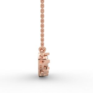 Elegant Solid Gold And Diamond Pendant Set