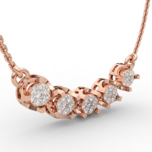 Elegant Solid Gold And Diamond Pendant Set