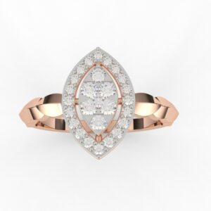 Marquise Shape Halo Diamond Ring
