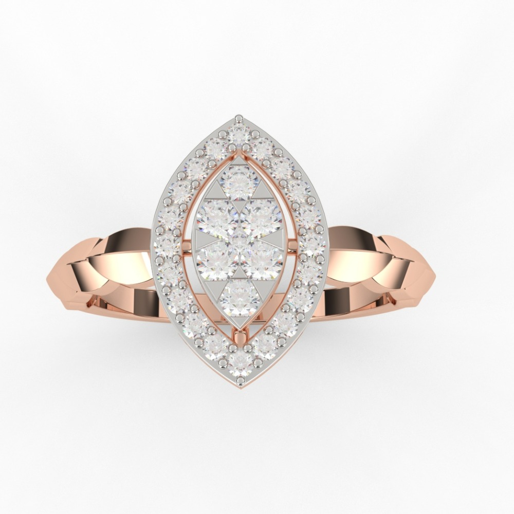 Marquise Shape Halo Diamond Ring