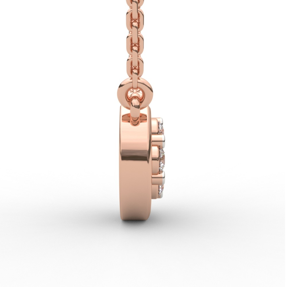 Sunburst Gold With Diamond Pendant