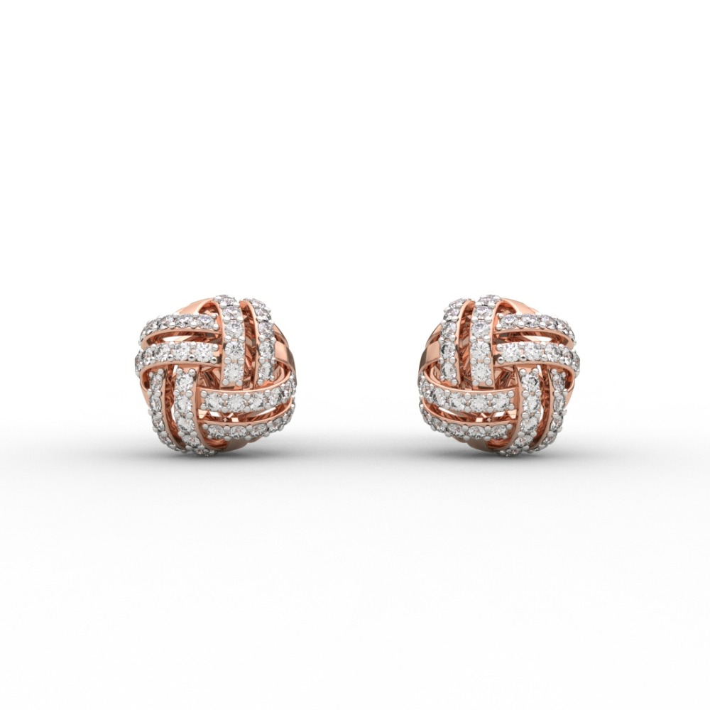Charming Seven Diamond Stud Earrings