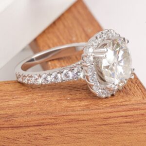5.01 Round Cut Moissanite Ring Manufacturer