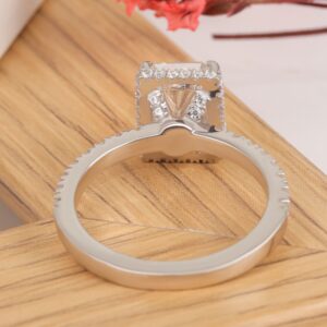 2.89ct Radiant Moissanite Lovely Diamond Ring