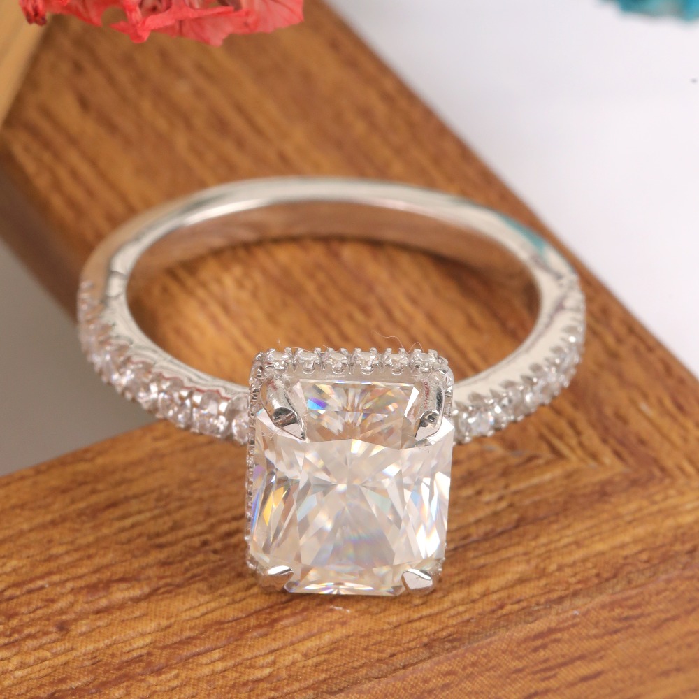 2.89ct Radiant Moissanite Lovely Diamond Ring