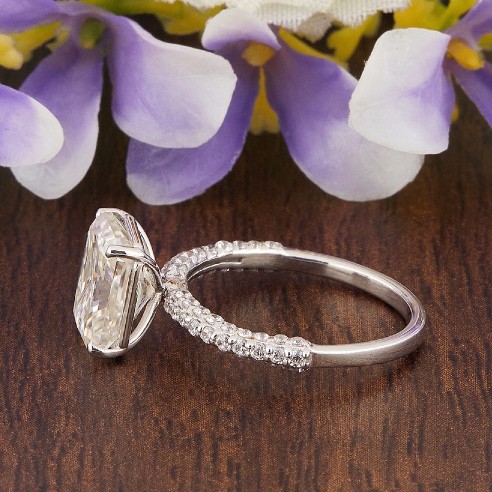 2.60ct Radiant Cut Moissanite Diamond Ring
