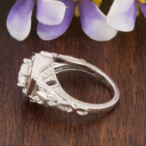 1.205ct Round Moissanite Silver Ring for Gift