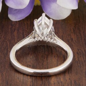 2.15ct Pear Moissanite Diamond Ring for Vintage