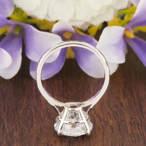 2.60ct Round Moissanite Silver Ring for valentine Gift