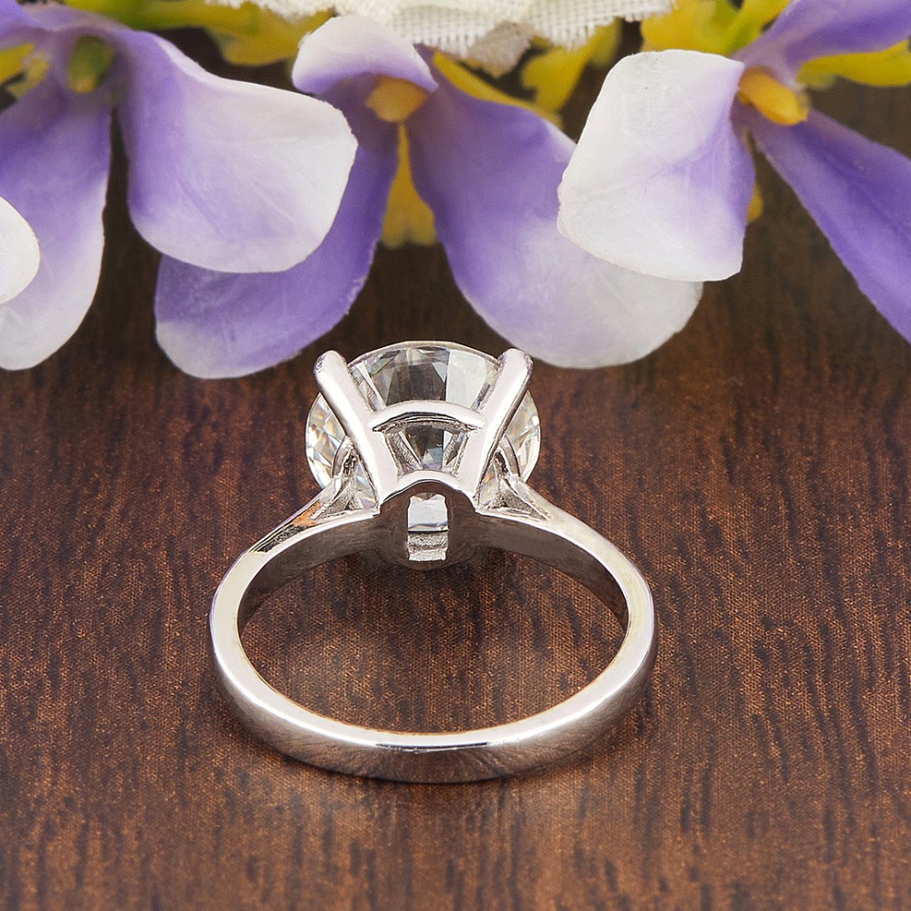 2.60ct Round Moissanite Silver Ring for valentine Gift