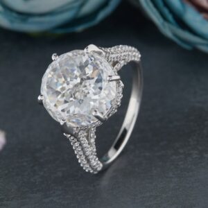 7.45ct Portuguese Moissanite Silver Ring