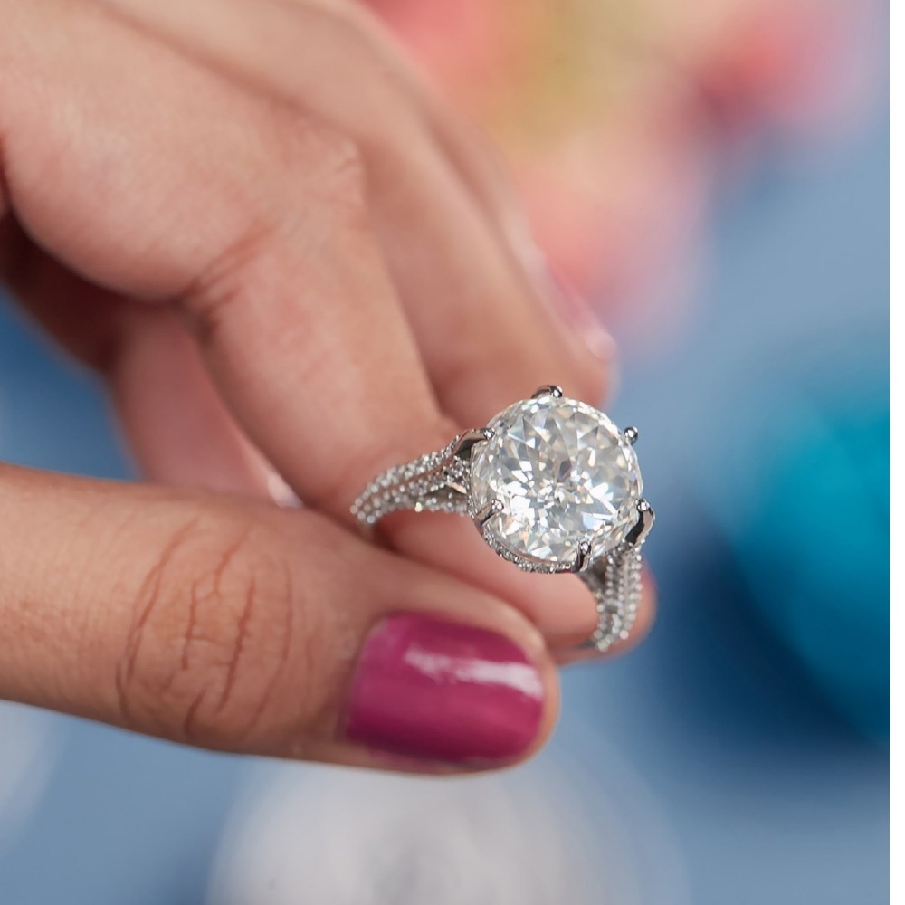 7.45ct Portuguese Moissanite Silver Ring