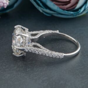 7.45ct Portuguese Moissanite Silver Ring