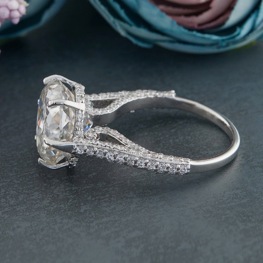 7.45ct Portuguese Moissanite Silver Ring