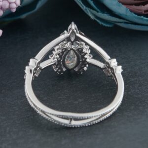 1.37ct Marquise Moissanite Ring in Silver