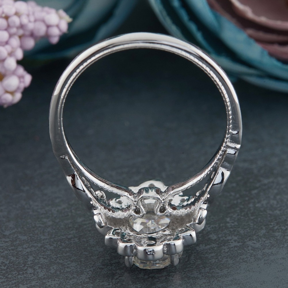 2.30ct Oval Moissanite Vintage Diamond Ring