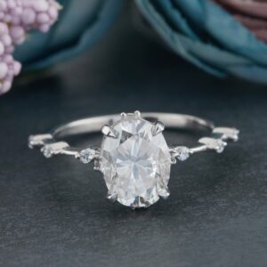2.05ct Oval Engagement Ring in Platinum